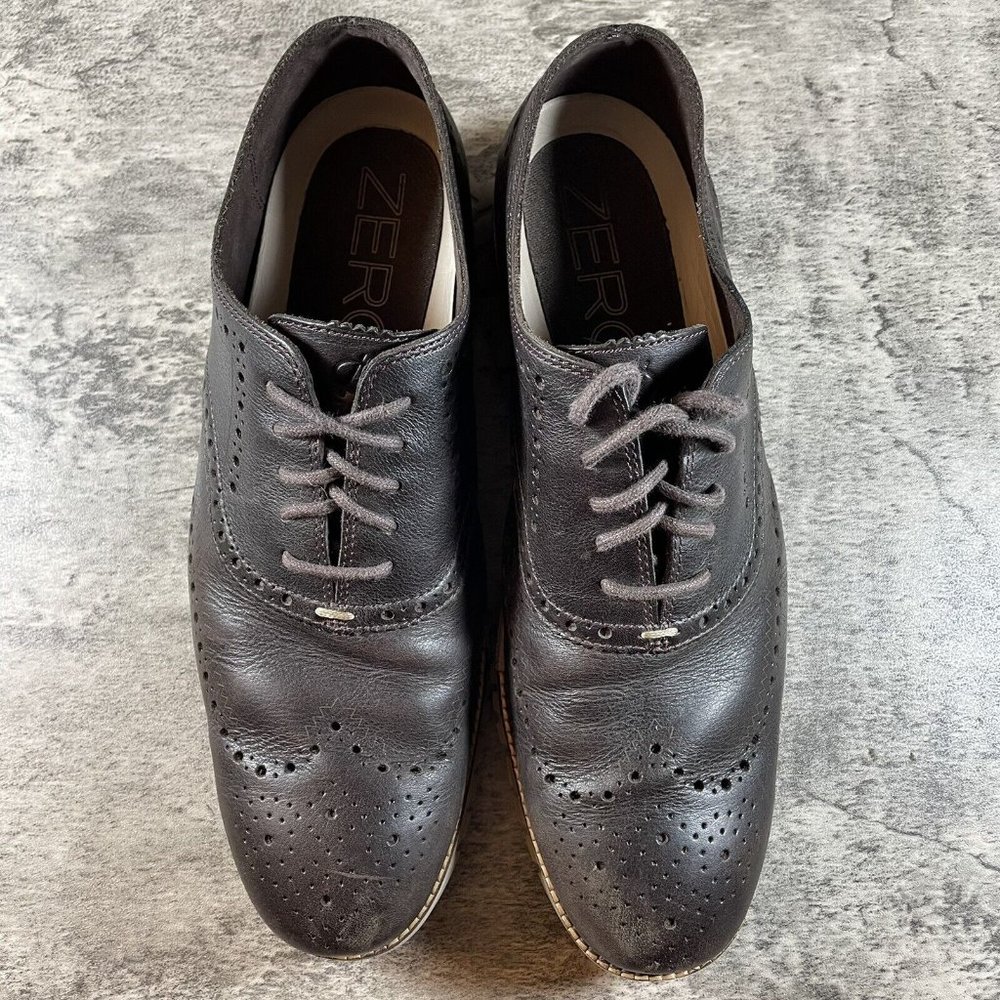 Cole Haan Zerogrand Wingtip Oxford Java C25273 Leather Mens Size 10.5 - Picture 6 of 7